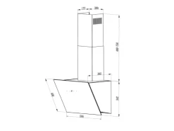 Respekta Dunstabzugshaube CH24060WAM Weiß EEK: A