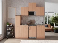 Respekta Economy Küchenzeile KB180BBMIC 180 cm Buche