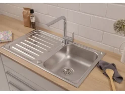 Respekta Edelstahlspüle Riverside 86 cm x 50 cm
