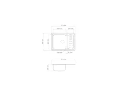 Respekta Edelstahlspüle Riverside 61,5 cm x 50 cm