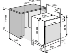 Respekta Einbaugeschirrspüler GSP 60 TID MA 60 cm teilintegriert EEK: E