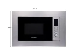 Respekta Einbau-Mikrowelle MW 800 Edelstahl mit Grill-Funktion 800 W
