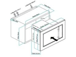 Respekta Einbau-Mikrowelle MW 800 Edelstahl mit Grill-Funktion 800 W