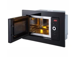 Respekta Einbaumikrowelle Jana Glasfront Schwarz