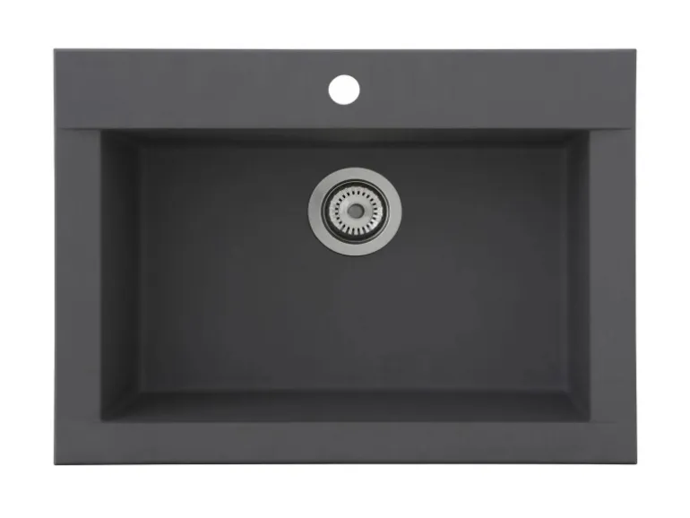 Respekta Einbauspüle Mineralite Ohio 66 cm x 50 cm Betongrau