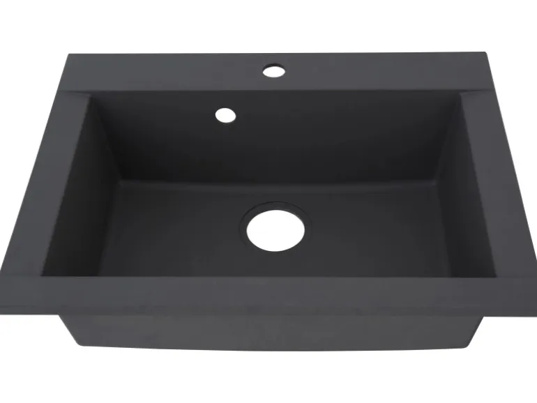 Respekta Einbauspüle Mineralite Ohio 66 cm x 50 cm Betongrau