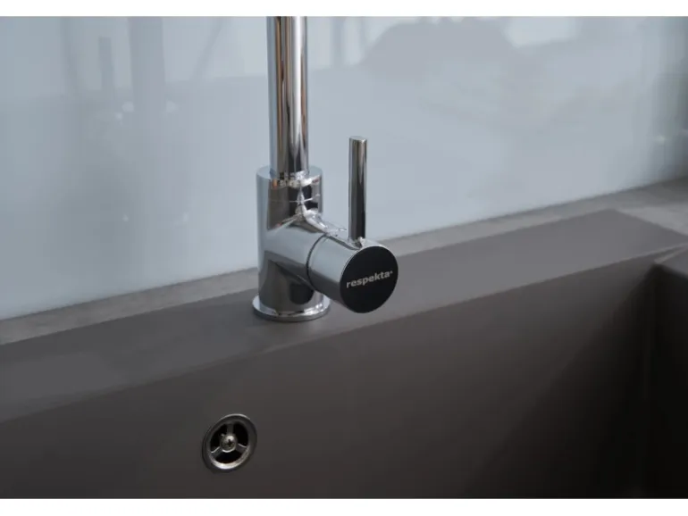 Respekta Einbauspüle Mineralite Ohio 66 cm x 50 cm Betongrau