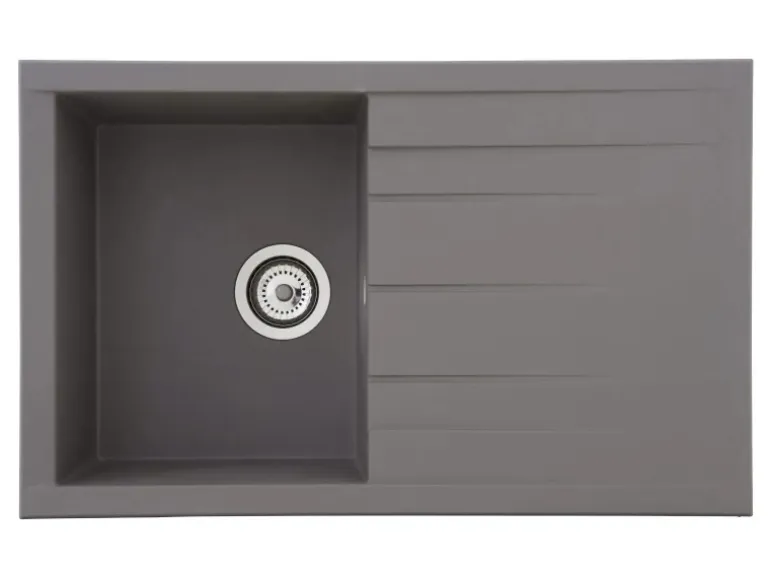 Respekta Einbauspüle Mineralite Houston 80 cm x 50 cm Betongrau