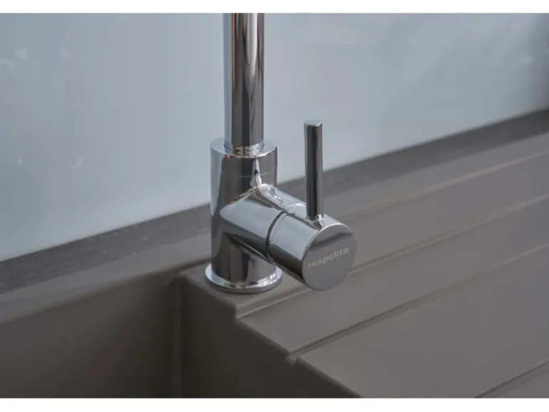 Respekta Einbauspüle Mineralite Houston 80 cm x 50 cm Betongrau