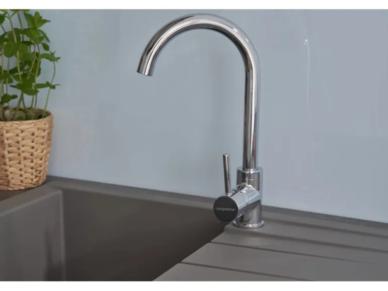 Respekta Einbauspüle Mineralite Houston 80 cm x 50 cm Betongrau