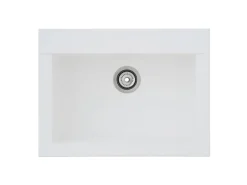 Respekta Einbauspüle Mineralite Ohio 66 cm x 50 cm Weiß