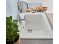 Respekta Einbauspüle Mineralite Ohio 66 cm x 50 cm Weiß