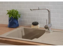 Respekta Einbauspüle Mineralite Boston 86 cm x 50 cm Sandbeige