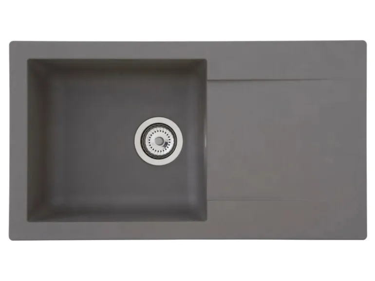 Respekta Einbauspüle Mineralite Denver 78 cm x 44 cm Betongrau