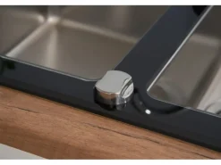 Respekta Glasspüle New York 100 cm x 50 cm Schwarz