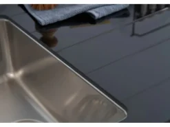 Respekta Glasspüle New York 100 cm x 50 cm Schwarz