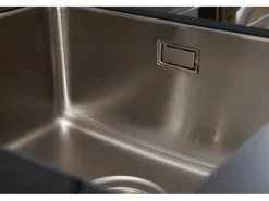 Respekta Glasspüle New York 86 cm x 50 cm Schwarz