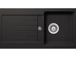 Respekta Granitspüle Atlanta 86 cm x 43,5 cm Schwarz