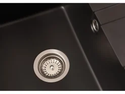 Respekta Granitspüle Nashville 58 cm x 50 cm Schwarz