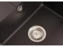 Respekta Granitspüle Nashville 65 cm x 50 cm Schwarz