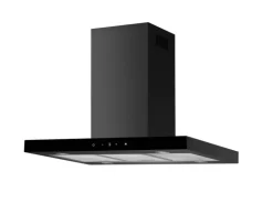 Respekta Inselhaube Cara mit Glasfront 65 cm x 89,5 cm x 60 cm Schwarz