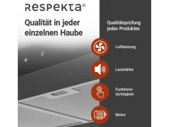 Respekta Inselhaube Cara mit Glasfront 65 cm x 89,5 cm x 60 cm Schwarz