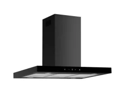 Respekta Inselhaube Cara mit Glasfront 65 cm x 89,5 cm x 60 cm Schwarz