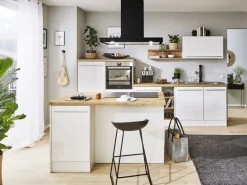 Respekta Inselhaube Cara mit Glasfront 65 cm x 89,5 cm x 60 cm Schwarz