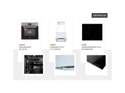 Respekta Inselküche Gabriel 290 cm Weiß Hochglanz