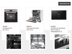 Respekta Inselküche Gabriel 320 cm mit Muldenlüfter Weiß Hochglanz