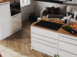 Respekta Inselküche Gabriel 320 cm Weiß Hochglanz