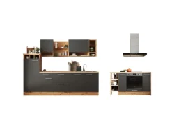 Respekta Inselküche Hilde 280 cm Grau