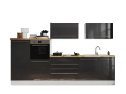 Respekta Küchen-Doppelblock Gabriel 200 cm x 320 cm x 60 cm Grau