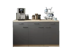 Respekta Küchenmöbel-Set 13 Merle 150 cm Grau