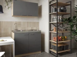 Respekta Küchenmöbel-Set 4 Merle 100 cm Grau