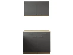 Respekta Küchenmöbel-Set 10 Merle 100 cm Grau