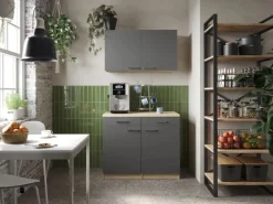 Respekta Küchenmöbel-Set 10 Merle 100 cm Grau