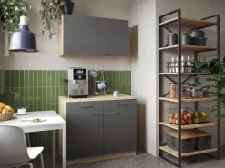 Respekta Küchenmöbel-Set 10 Merle 100 cm Grau