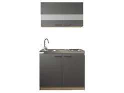 Respekta Küchenmöbel-Set 3 Merle 100 cm Grau