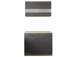 Respekta Küchenmöbel-Set 9 Merle 100 cm Grau