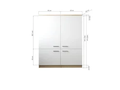 Respekta Küchenmöbel-Set 11 Merle 120 cm Weiß