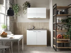 Respekta Küchenmöbel-Set 5 Merle 100 cm Weiß