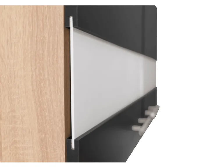 Respekta Küchenmöbel-Set 1 Merle 100 cm Schwarz