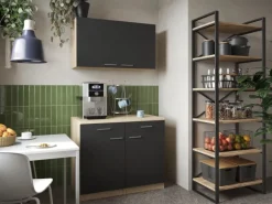 Respekta Küchenmöbel-Set 10 Merle 100 cm Schwarz