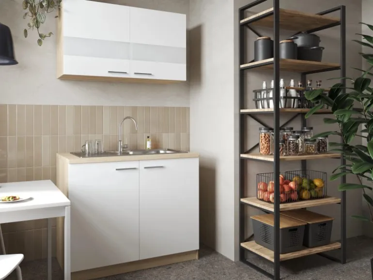 Respekta Küchenmöbel-Set 1 Merle 100 cm Weiß