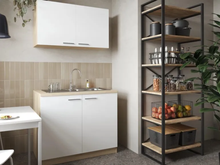 Respekta Küchenmöbel-Set 2 Merle 100 cm Weiß