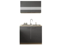 Respekta Küchenmöbel-Set 1 Merle 100 cm Grau