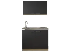 Respekta Küchenmöbel-Set 4 Merle 100 cm Schwarz