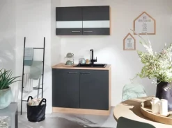 Respekta Küchen-Oberschrank Merle 100 cm Grau