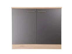 Respekta Küchen-Spülenunterschrank Merle 100 cm Grau